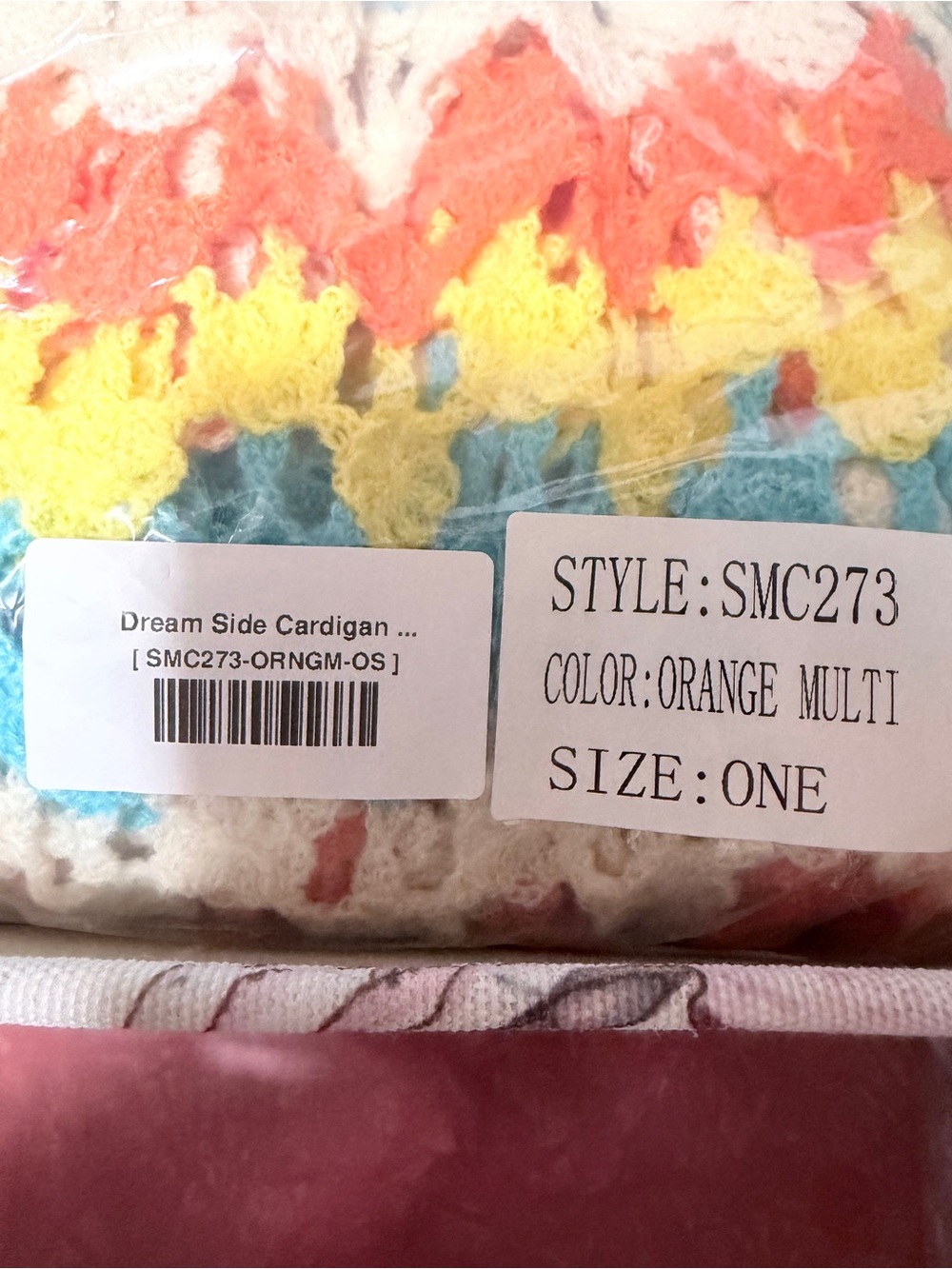 Crochet Multi-Color Cardigan - Picture 9 of 10